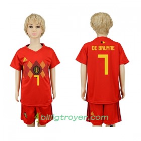 Billige Fotballdrakter Belgia De Bruyne 7 Barn VM 2018 Hjemmedraktsett